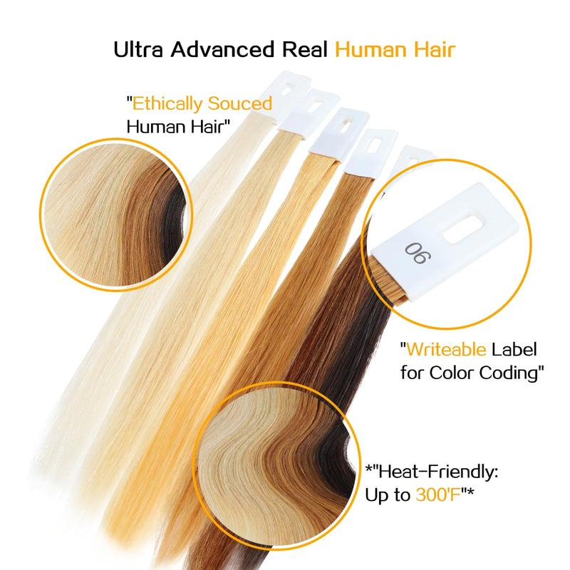 RINBOOOL Hair Swatches for Testing Color, 6 Different Levels, Sample Kit for Salon, Natural Remy Human Hair, 8 Inch 30 Pieces per Pack - Image 2
